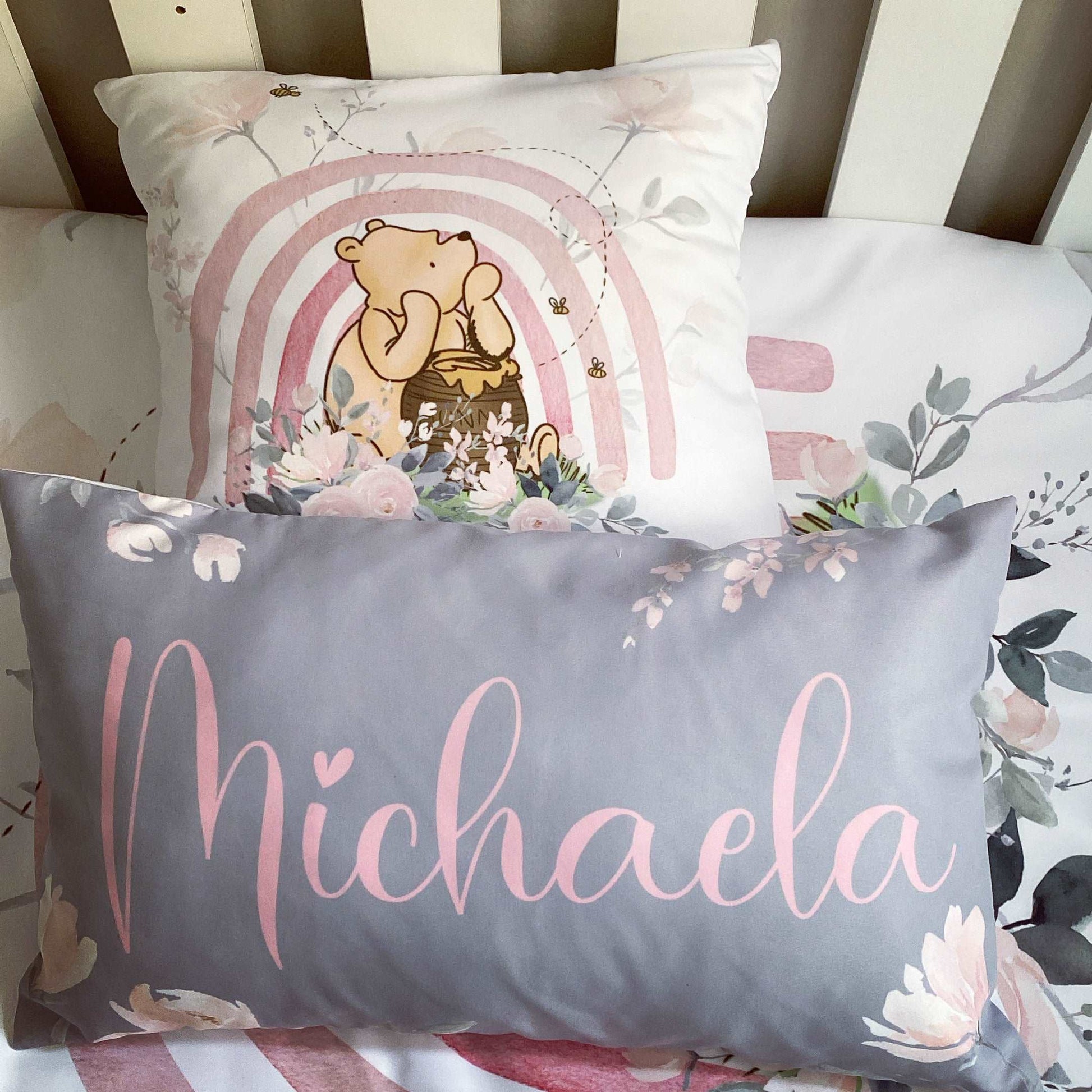 Cot Bedding - Pink Winnie the Pooh Set 04