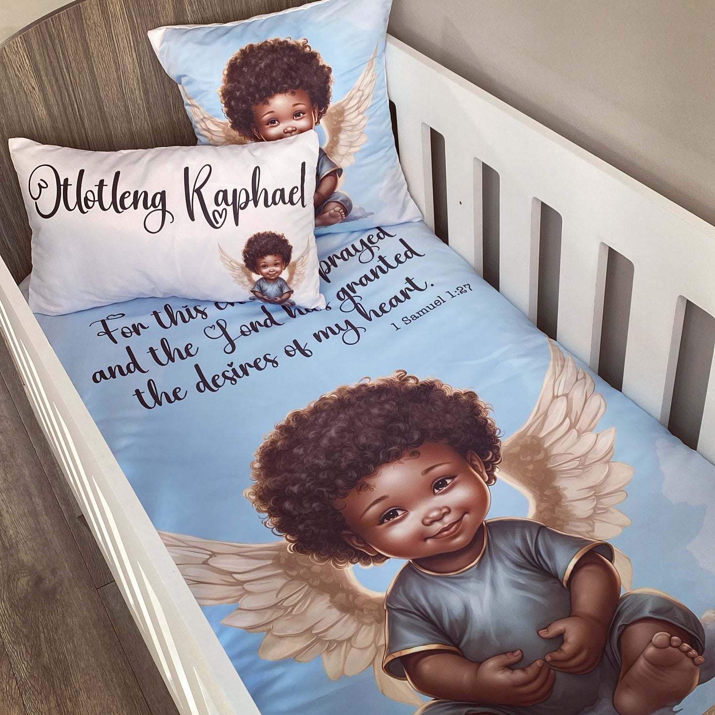 Cot Bedding - Blue Angel Set 01
