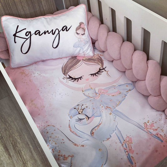 Cot Bedding - Pink Ballerina Set 01