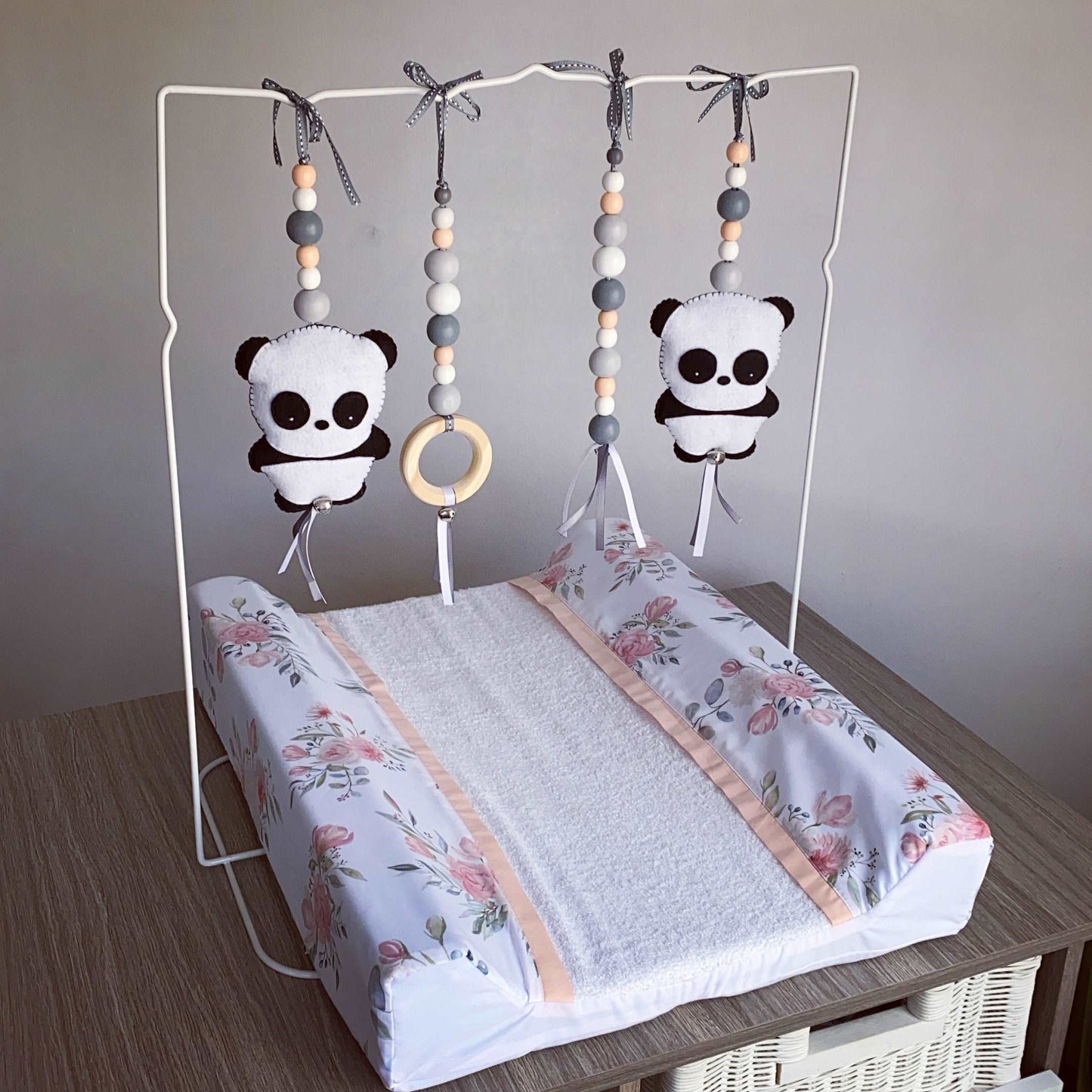 Cot Bedding - Peach Panda Set 01