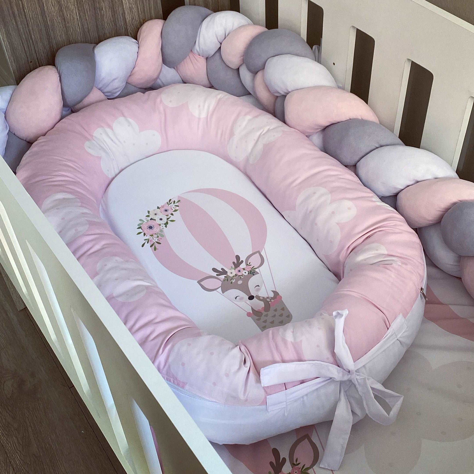 Cot Bedding - Pink Woodlands Set 02
