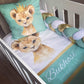 Cot Bedding - Mint Lion Set 01