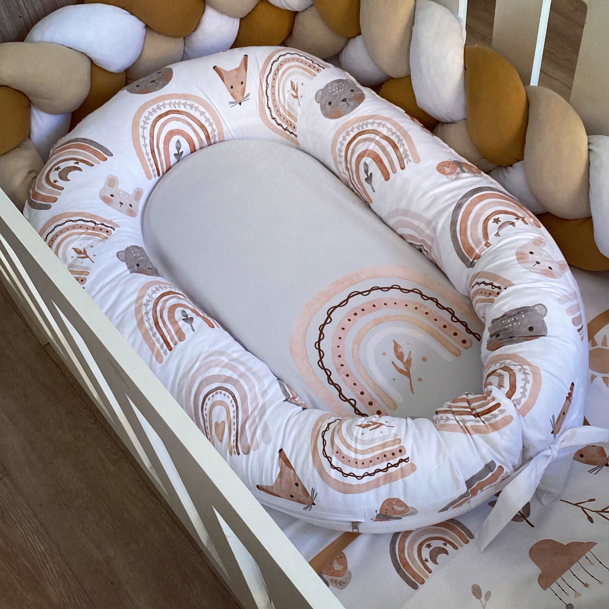 Cot Bedding - Boho Rainbow Set 01
