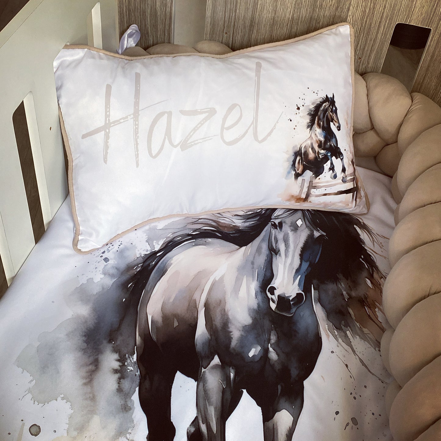 Cot Bedding - Stone Horse Set 01