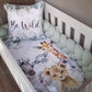 Cot Bedding - Sage Safari Set 01