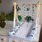 Cot Bedding - Emerald Green Leaf Set 01