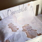 Cot Bedding - Grey Stone Bear Set 01