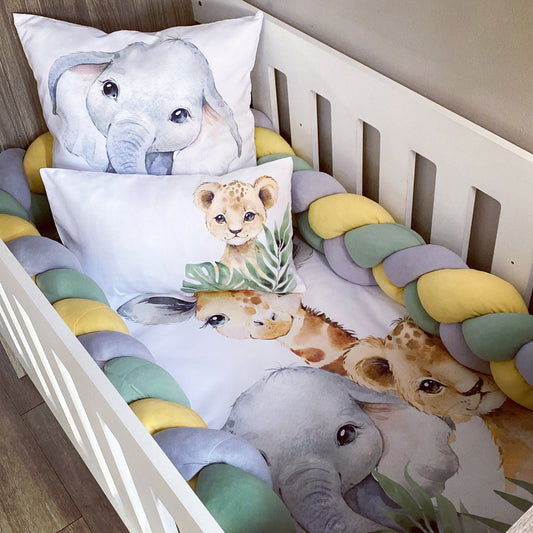 Cot Bedding - Yellow Safari Set 01