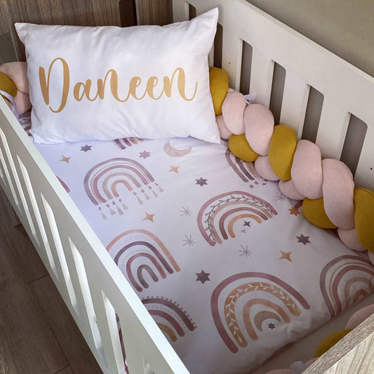 Cot Bedding - Boho Rainbow Set 02