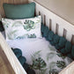 Cot Bedding - Emerald Green Leaf Set 02