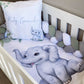 Cot Bedding - Sage Elephant Set 01