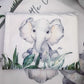 Cot Bedding - Sage Elephant Set 02