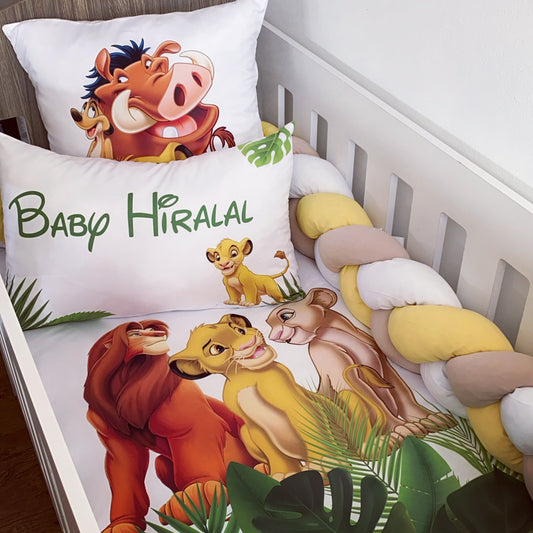 Cot Bedding - Yellow Lion King Set 01
