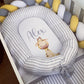 Cot Bedding - Yellow Grey Giraffe Set 01
