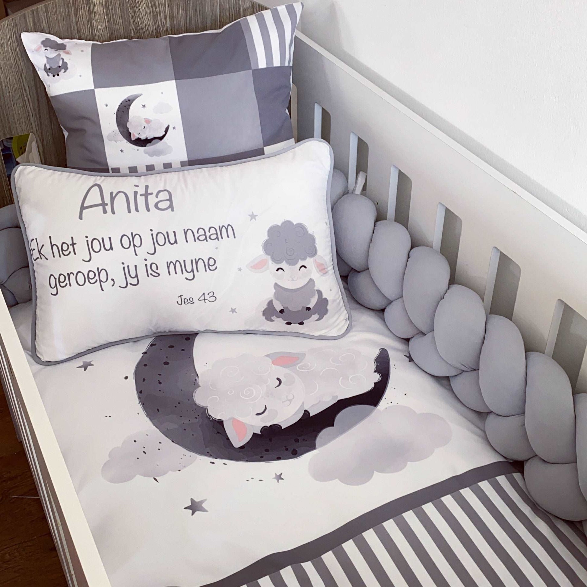 Cot Bedding - Grey Sheep Set 01