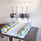 Cot Bedding - Mustard Mint Elephant Set