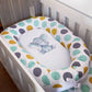 Cot Bedding - Mustard Mint Elephant Set