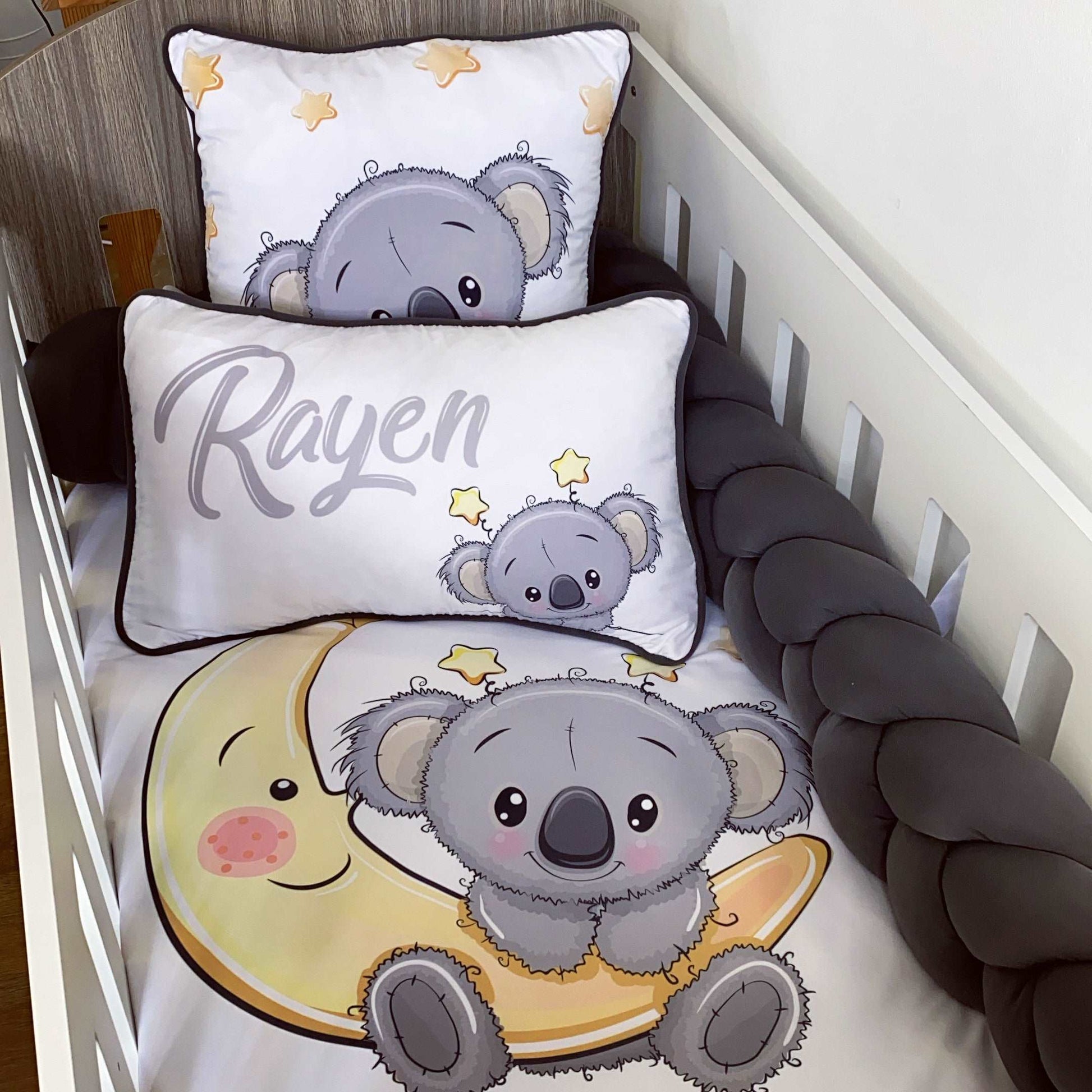Cot Bedding - Grey Koala Set 01
