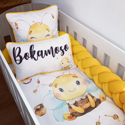 Cot Bedding - Yellow Bee Set 02