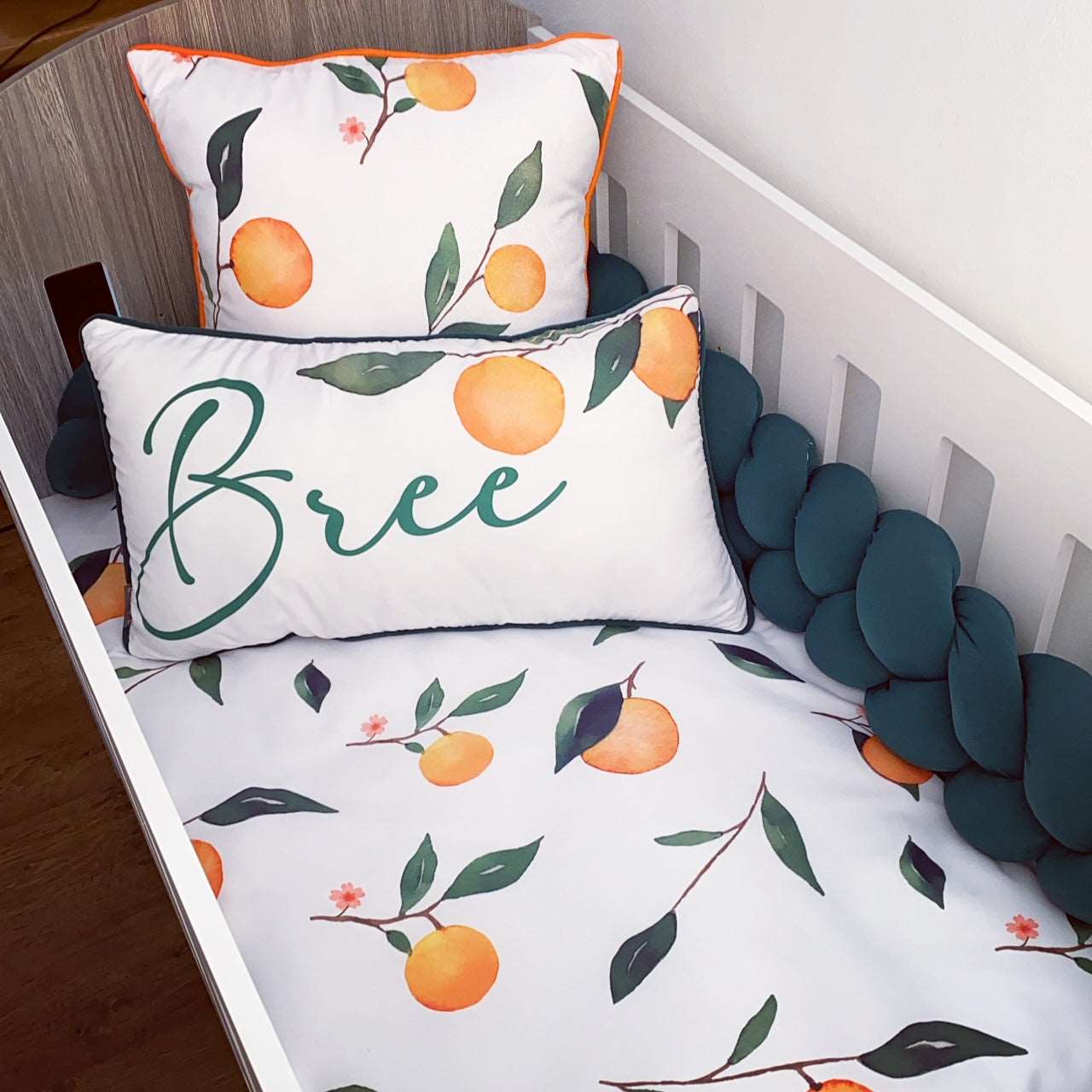 Cot Bedding - Orange Fruit Set 01