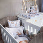 Cot Bedding - Grey Bunny Set 01