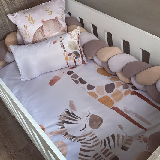 Cot Bedding - Stone Safari Set 02