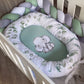 Cot Bedding - Sage Elephant Set 04