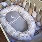 Cot Bedding - Grey Moon Set 01