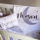 Cot Bedding - Grey Moon Set 01