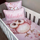 Cot Bedding - Pink Owl Set 02 | All Nursery Sets | Baby Bedding Sets South Africa | Soft Spot Kids | South Africa