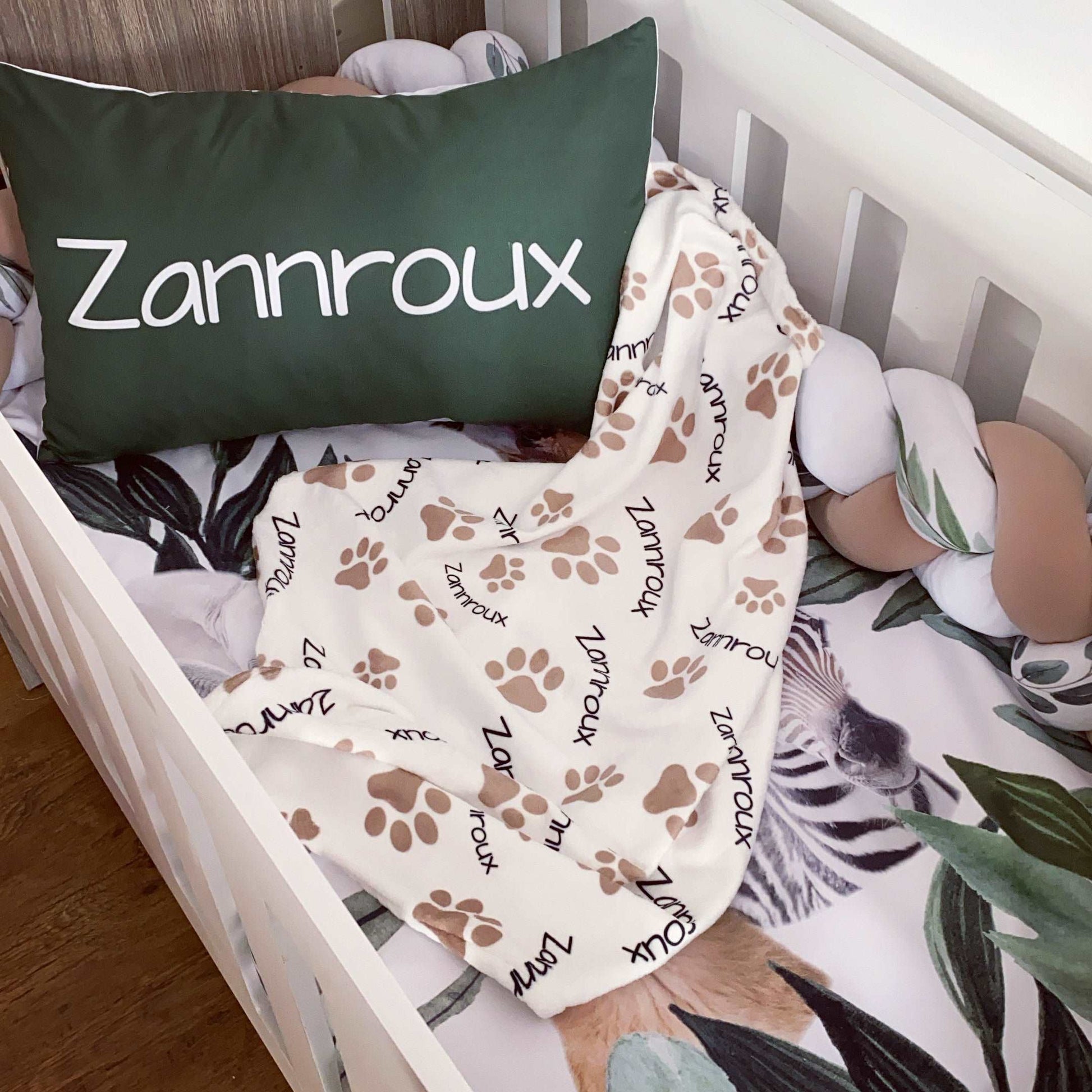 Cot Bedding - Green Safari Set