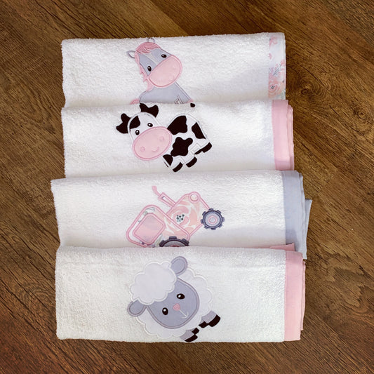 Burpcloths - Pink Farm 02