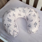 Cot Bedding - Aqua Leaves Set 01