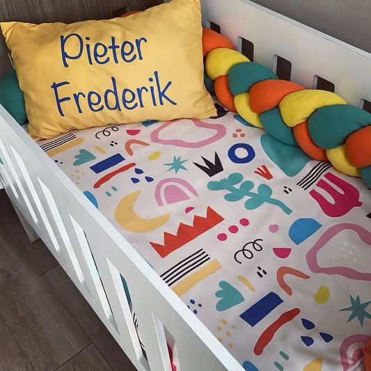 Cot Bedding - Colourful Shapes Set 01