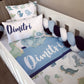 Cot Bedding - Blue Dinosaur Set 05