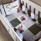 Cot Bedding - Olive Grey Highland Cow Set 01