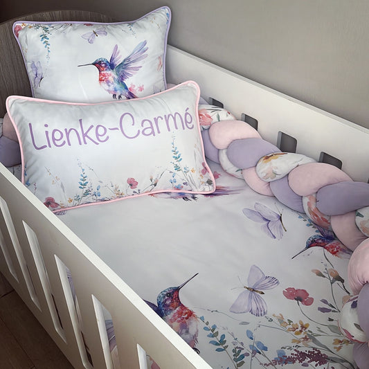 Cot Bedding - Lilac Bird Set 02