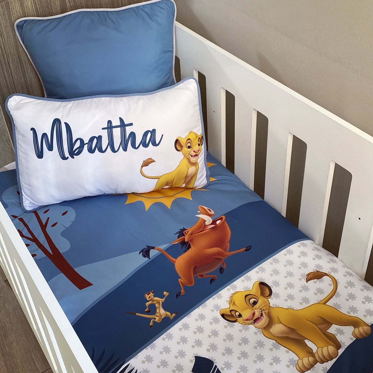 Cot Bedding - Blue Lion King 01