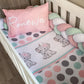 Cot Bedding - Pink Elephant Set 24