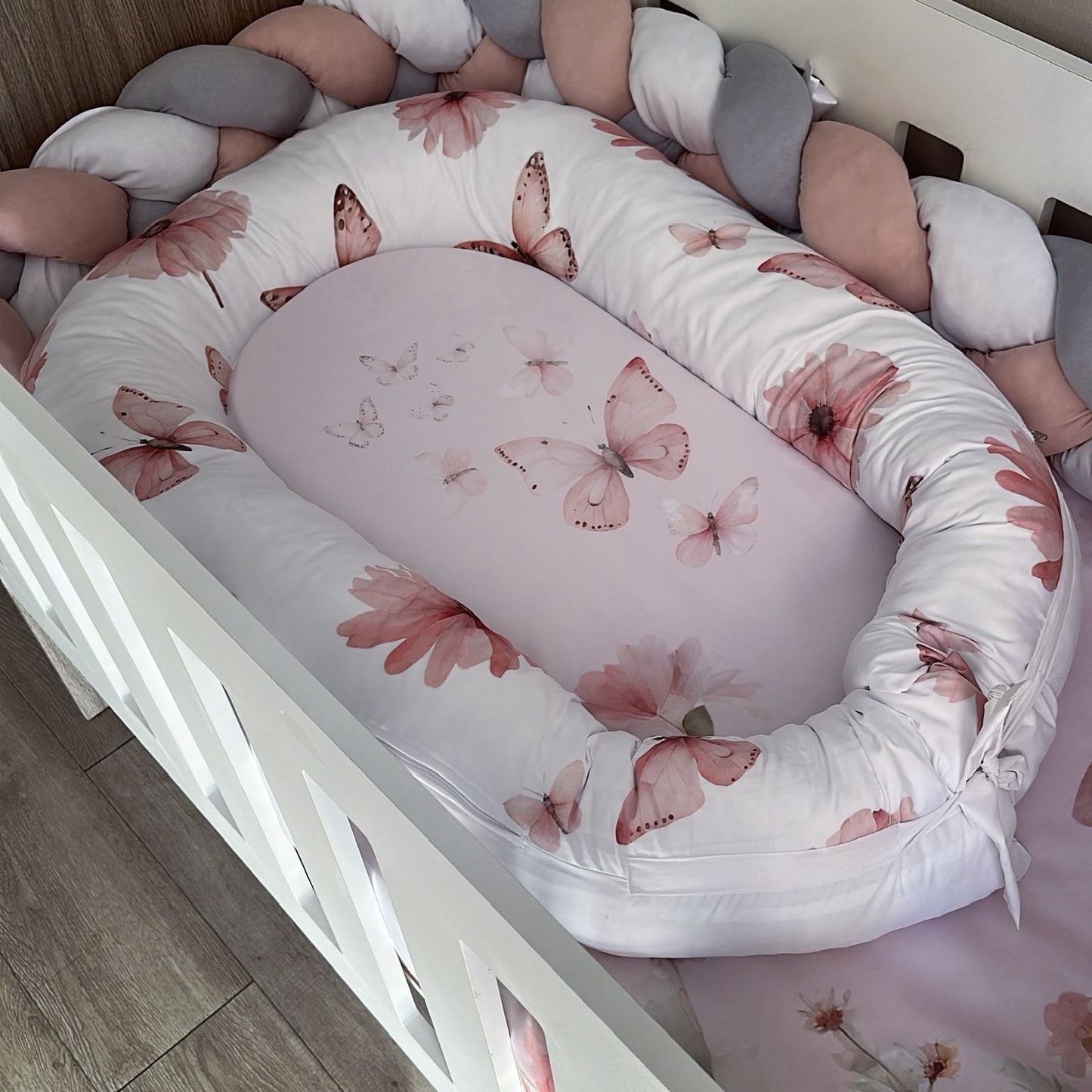 Cot Bedding - Pink Butterfly Set 03