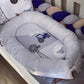 Cot Bedding - Navy Farm Set 01