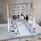Cot Bedding - Black Space Set 02