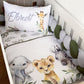 Cot Bedding - Grey Green Safari Set 5