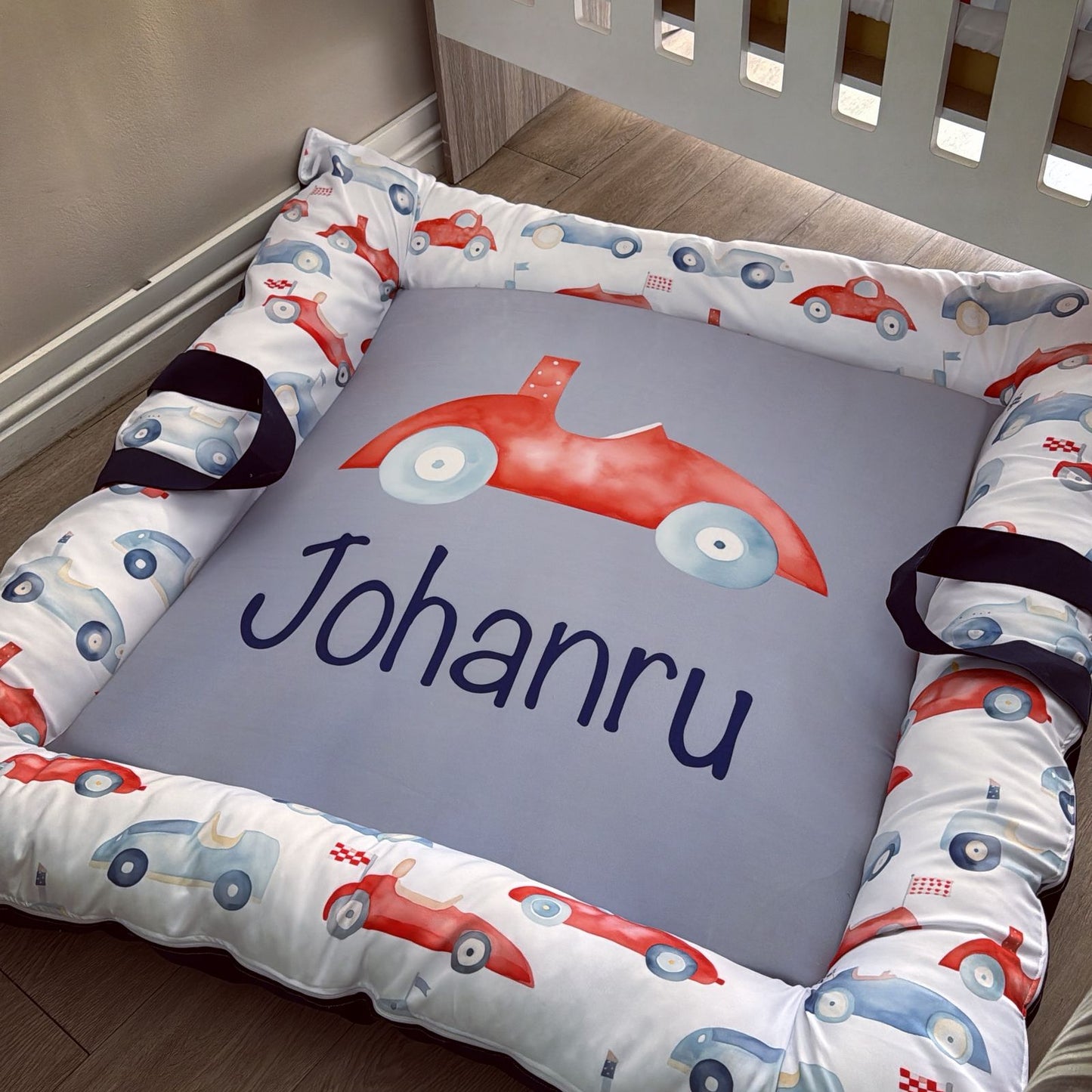 Cot Bedding - Red Car set 01