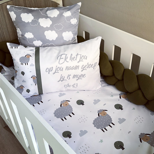 Cot Bedding - Grey Sheep Set 04