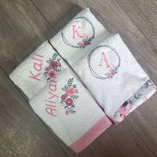Burpcloths - Flowers 01