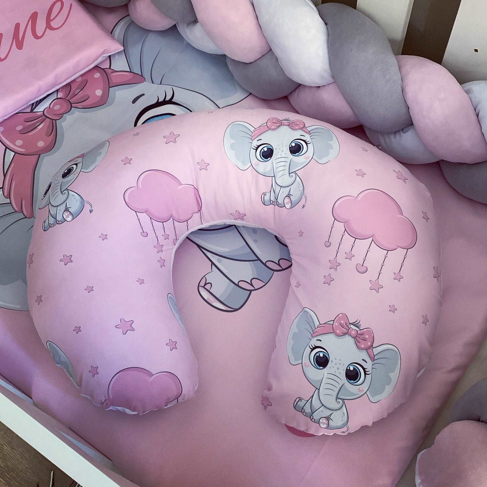 Cot Bedding - Grey Elephant Set 01