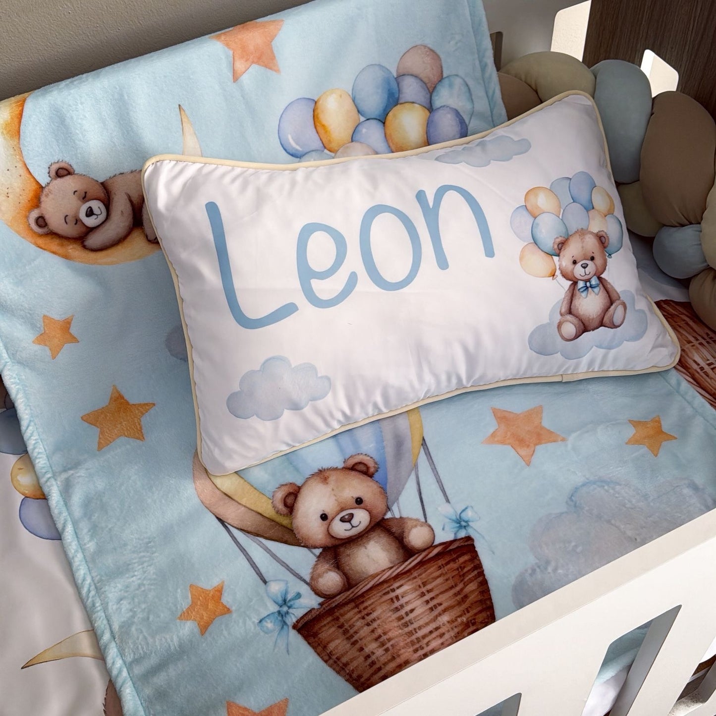 Cot Bedding - Up and Away Bear Set 05