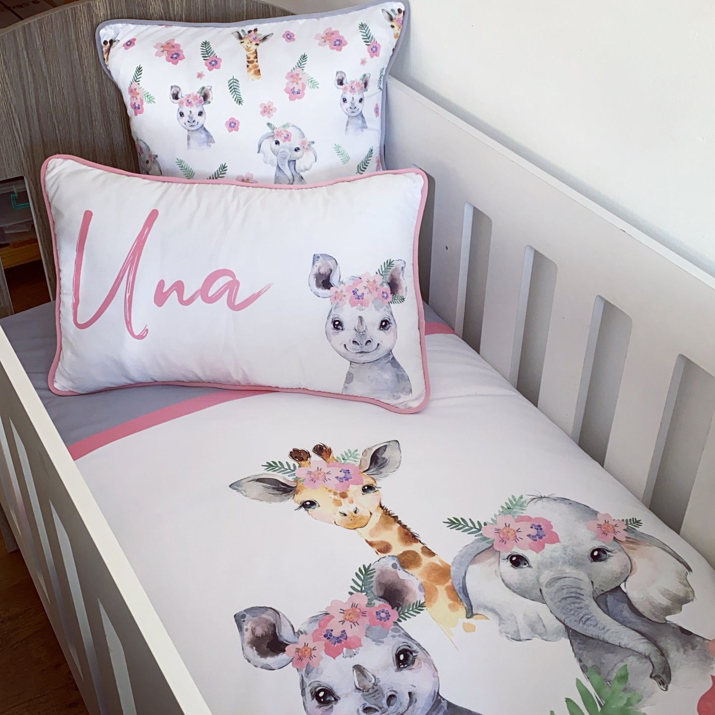 Cot Bedding - Pink Safari Set 28