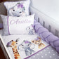 Cot Bedding - Purple Safari Set 03